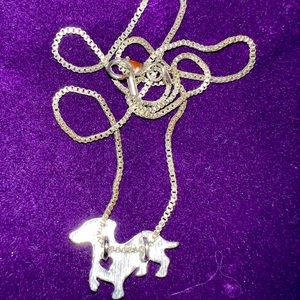 Dachshund love necklace pendant